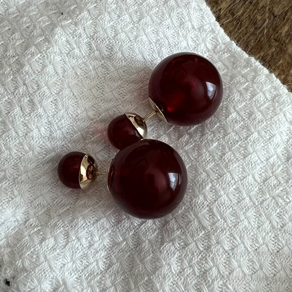 Dior Mise En Tribales Red Resin Earrings - Picture 1 of 11